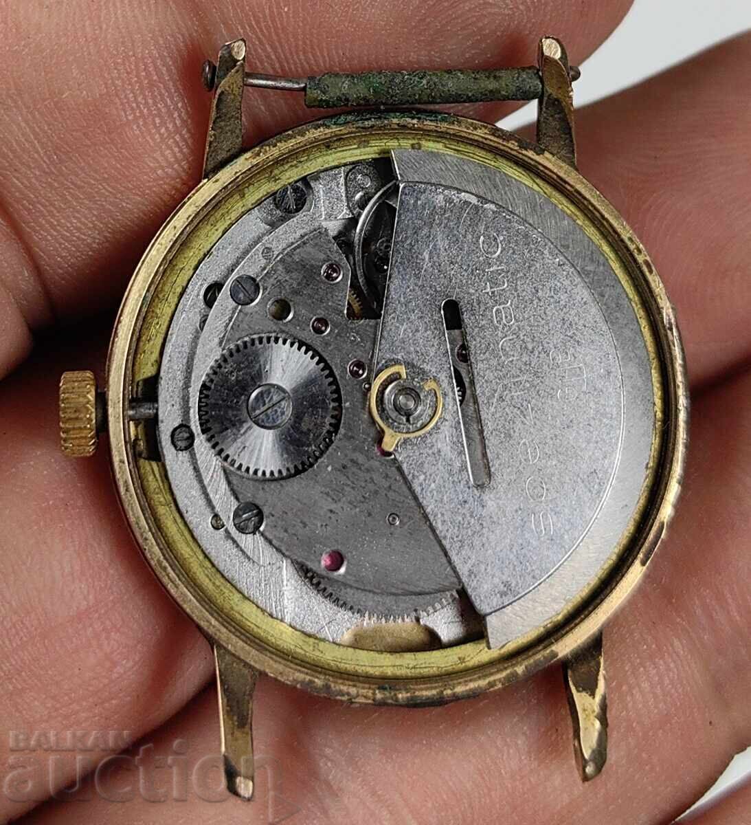 NON-WORKING GLASHUTTE SPEZIMATIC GUB AUTOMATIC GOLD-PLATED FOR PARTS - 7 NON-WORKING GLASHUTTE SPEZIMATIC GUB AUTOMATIC GOLD-PLATED FOR PARTS - 7