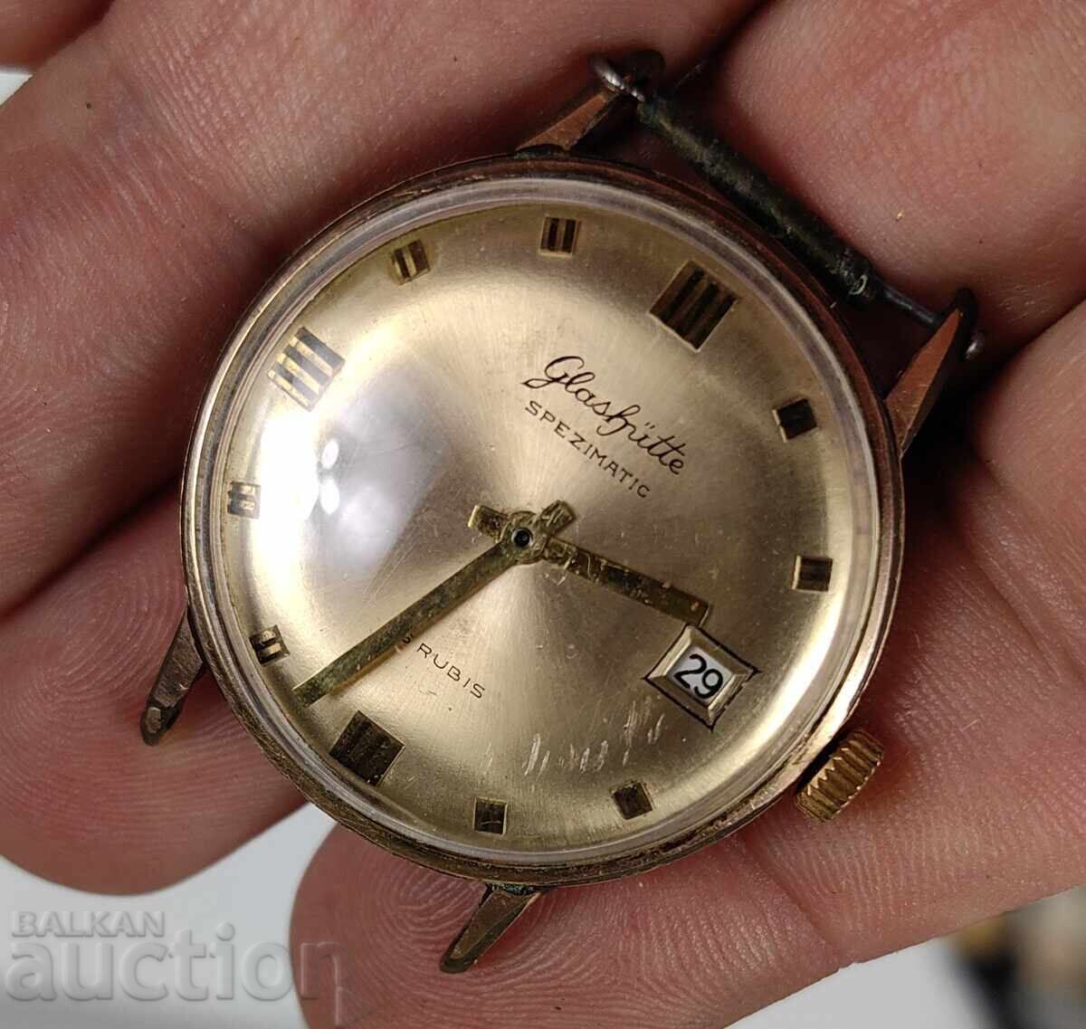 NON-WORKING GLASHUTTE SPEZIMATIC GUB AUTOMATIC GOLD-PLATED FOR PARTS NON-WORKING GLASHUTTE SPEZIMATIC GUB AUTOMATIC GOLD-PLATED FOR PARTS
