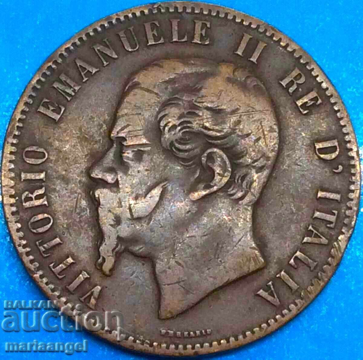 10 Centesimi 1863 Ιταλία 30mm Victor Emmanuel με τιμή 7.00 BGN | € 3.58