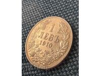 1 leu 1910 AU argint