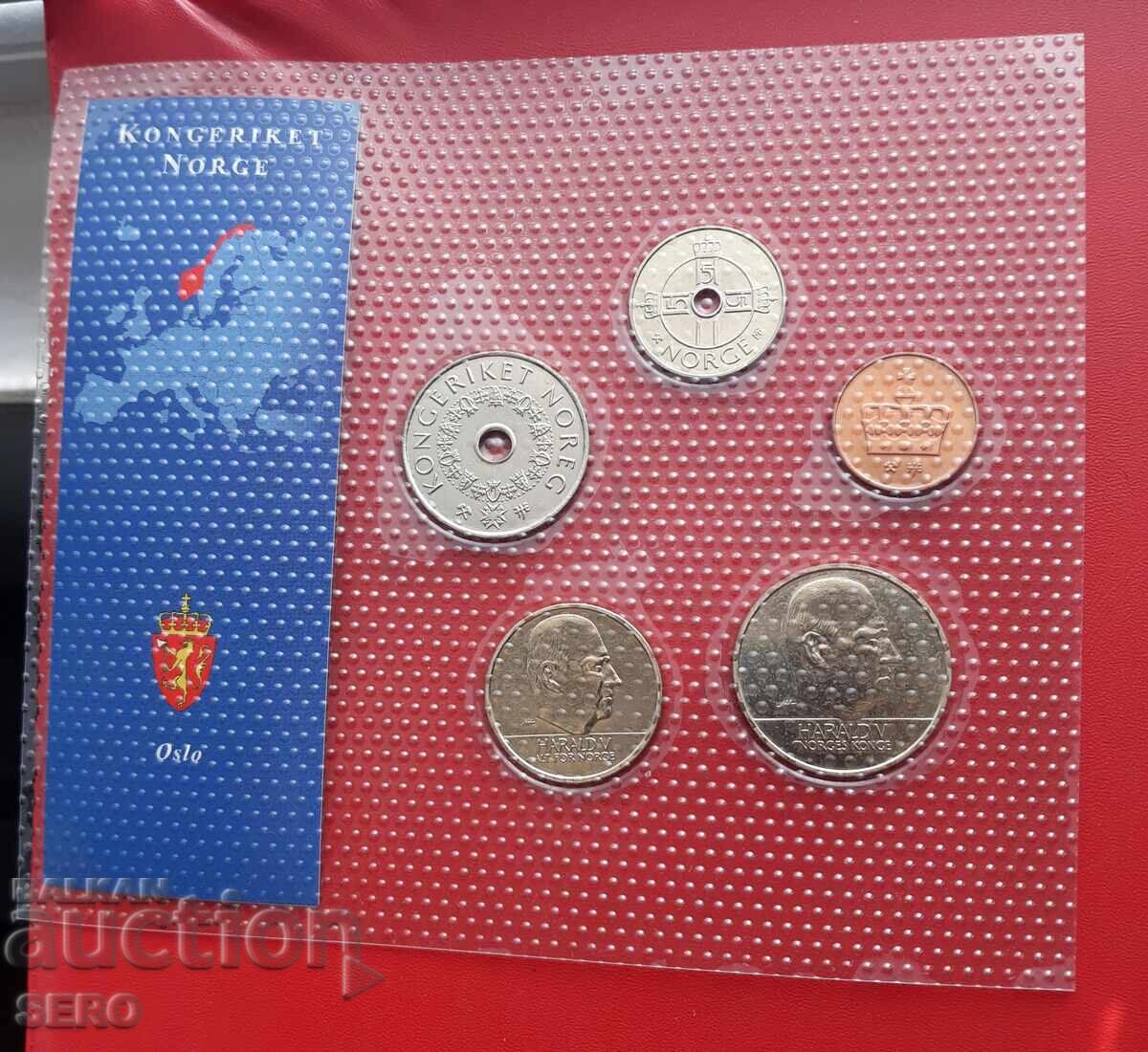 Норвегия-СЕТ от 5 монети 1998-2003 г. с цена 11.00 лв. | € 5.62