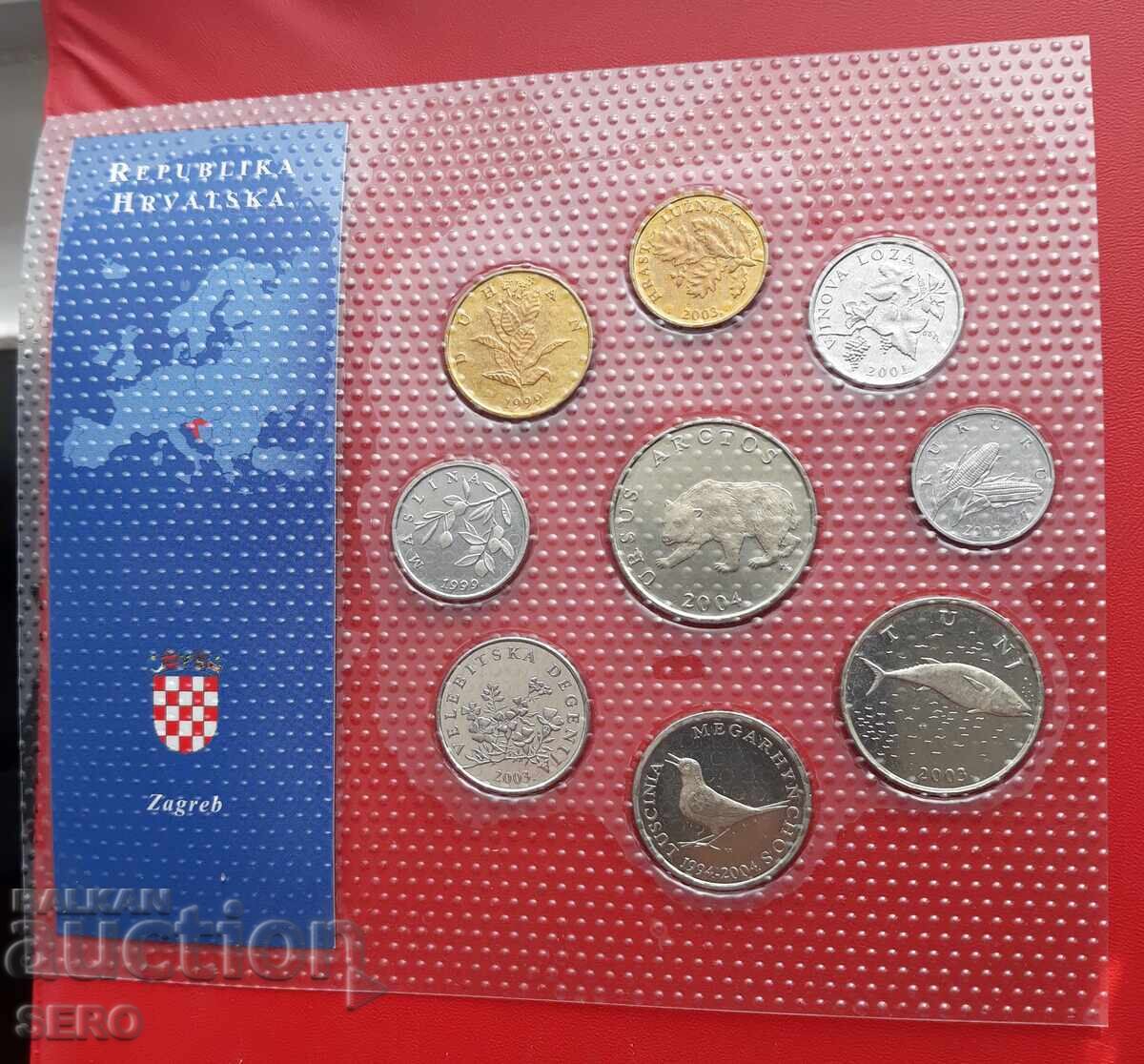 Croatia - SET of 9 coins 1999-2004 with price 15.01 BGN | € 7.67 Croatia - SET of 9 coins 1999-2004 with price 15.01 BGN | € 7.67