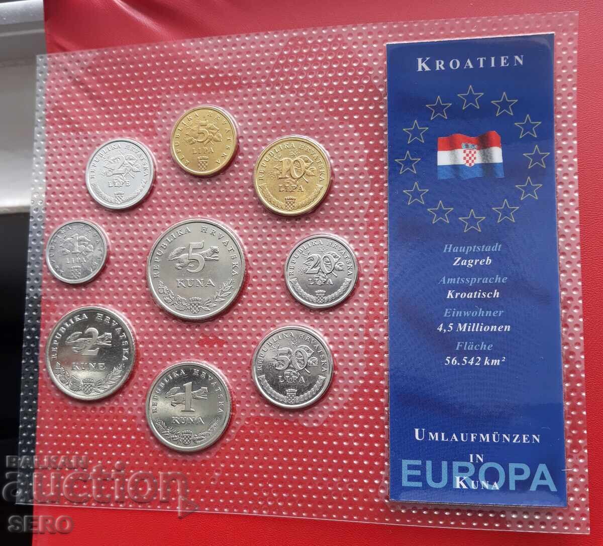 Croatia - SET of 9 coins 1999-2004 Croatia - SET of 9 coins 1999-2004