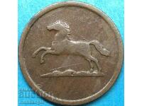 1 pfennig 1855 "B" Braunschweig Germania - destul de rar