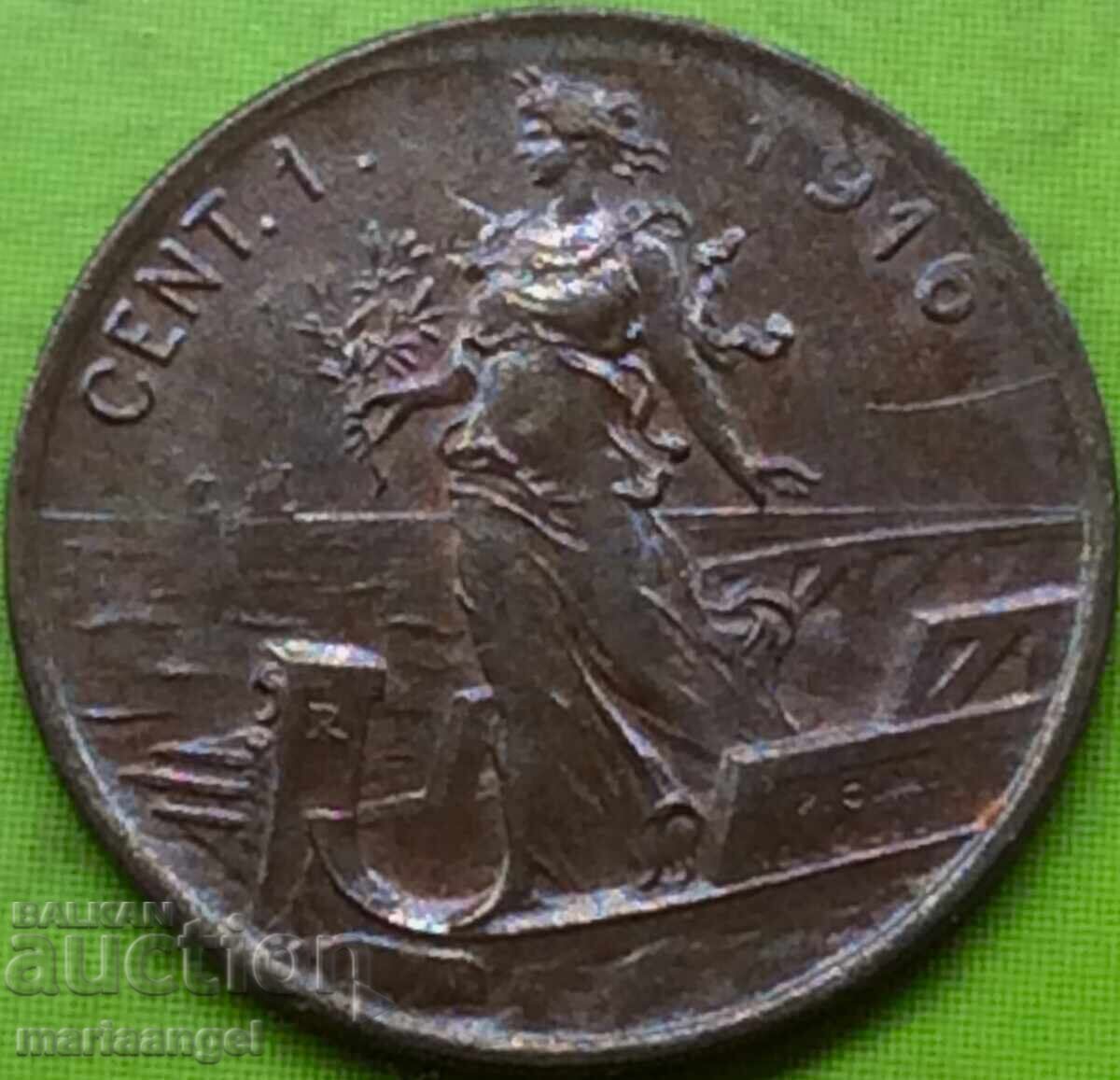 1 centesimo 1916 Italy Victor Emmanuel III 1869-1947 - 5 1 centesimo 1916 Italy Victor Emmanuel III 1869-1947 - 5