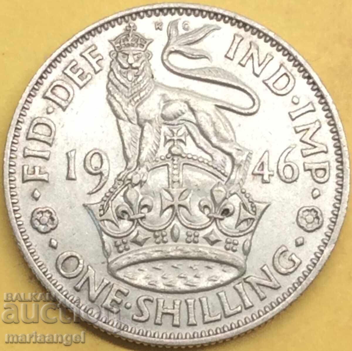 1 șiling 1946 Marea Britanie George V ARGINT ! - 5 1 șiling 1946 Marea Britanie George V ARGINT ! - 5