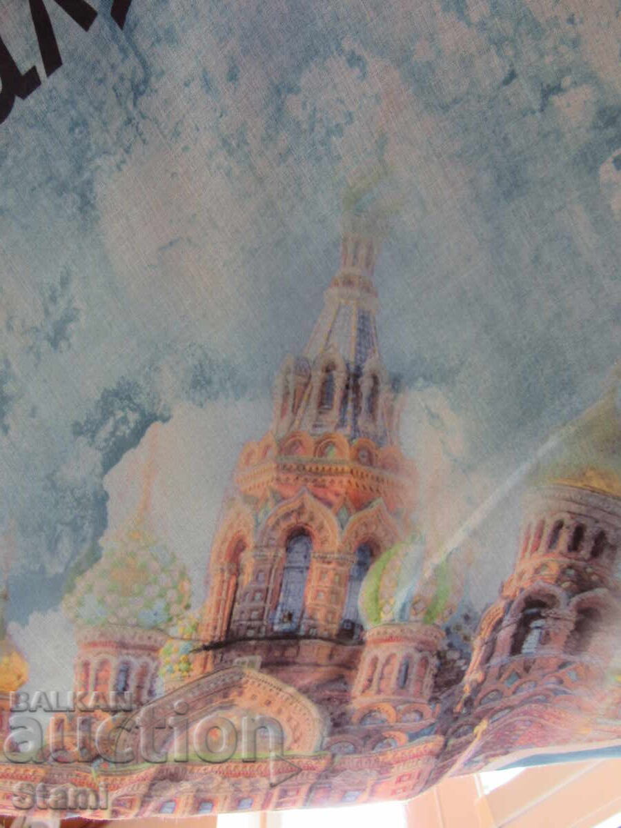 Όμορφο κασκόλ από μετάξι μπαμπού από την Αγία Πετρούπολη, Ρωσία - 6