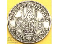 1 σελίνι 1942 Ηνωμένο Βασίλειο Γεώργιος V ΑΣΗΜΙ