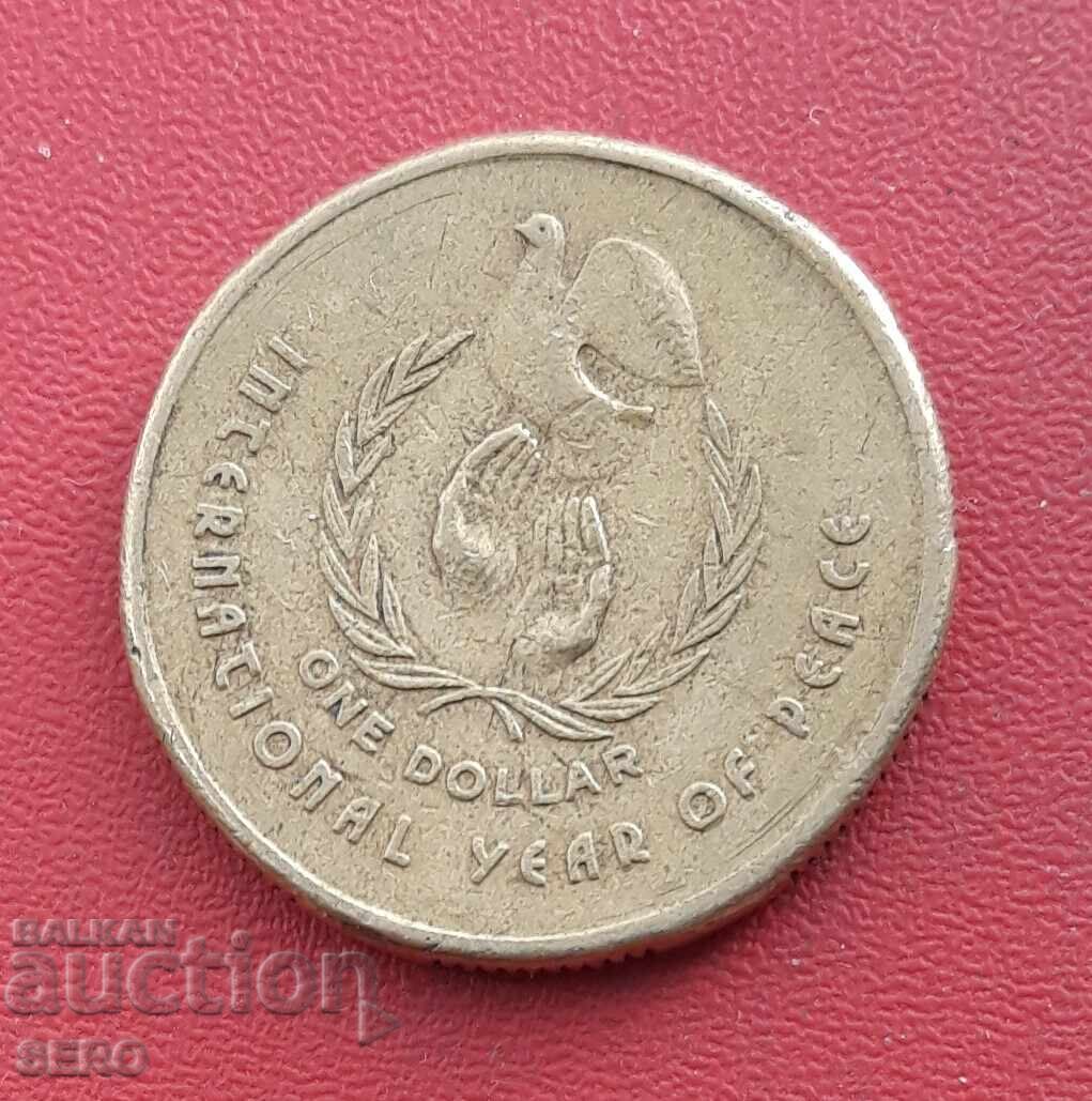 Австралия-1 долар 1986-международна година на мира Австралия-1 долар 1986-международна година на мира