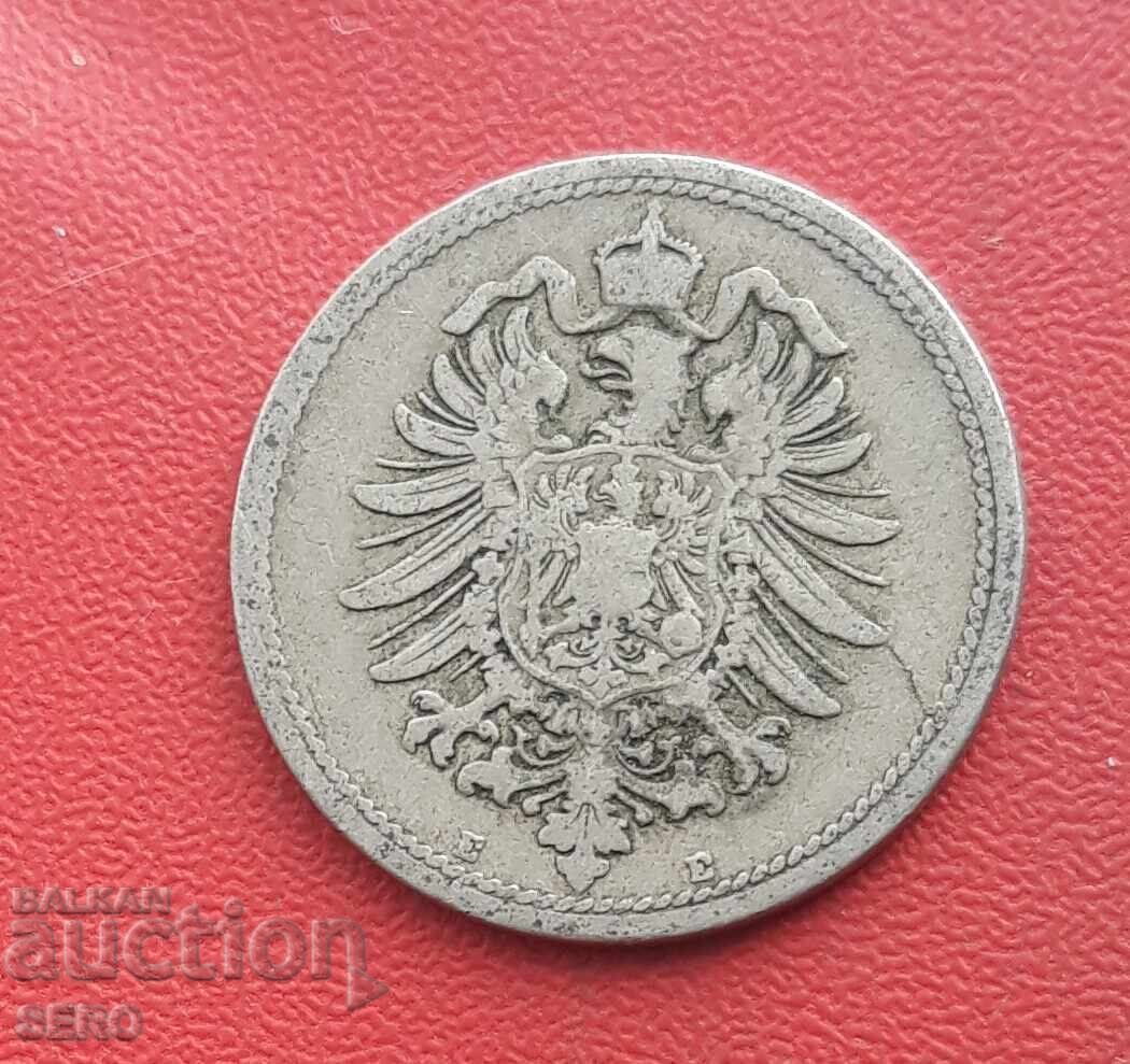 Germany - 10 Pfennig 1888 E - Muldenhütten - Rare with price 5.01 BGN | € 2.56