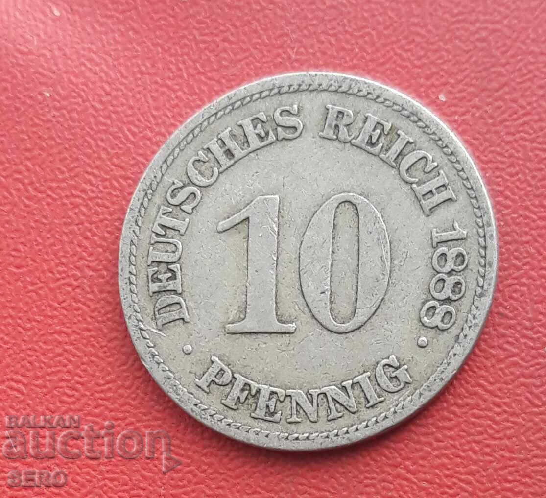 Germany - 10 Pfennig 1888 E - Muldenhütten - Rare