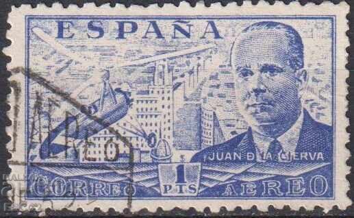 Σφραγισμένο γραμματόσημο Juan de la Cierva Autogiro 1939 από Ισπανία