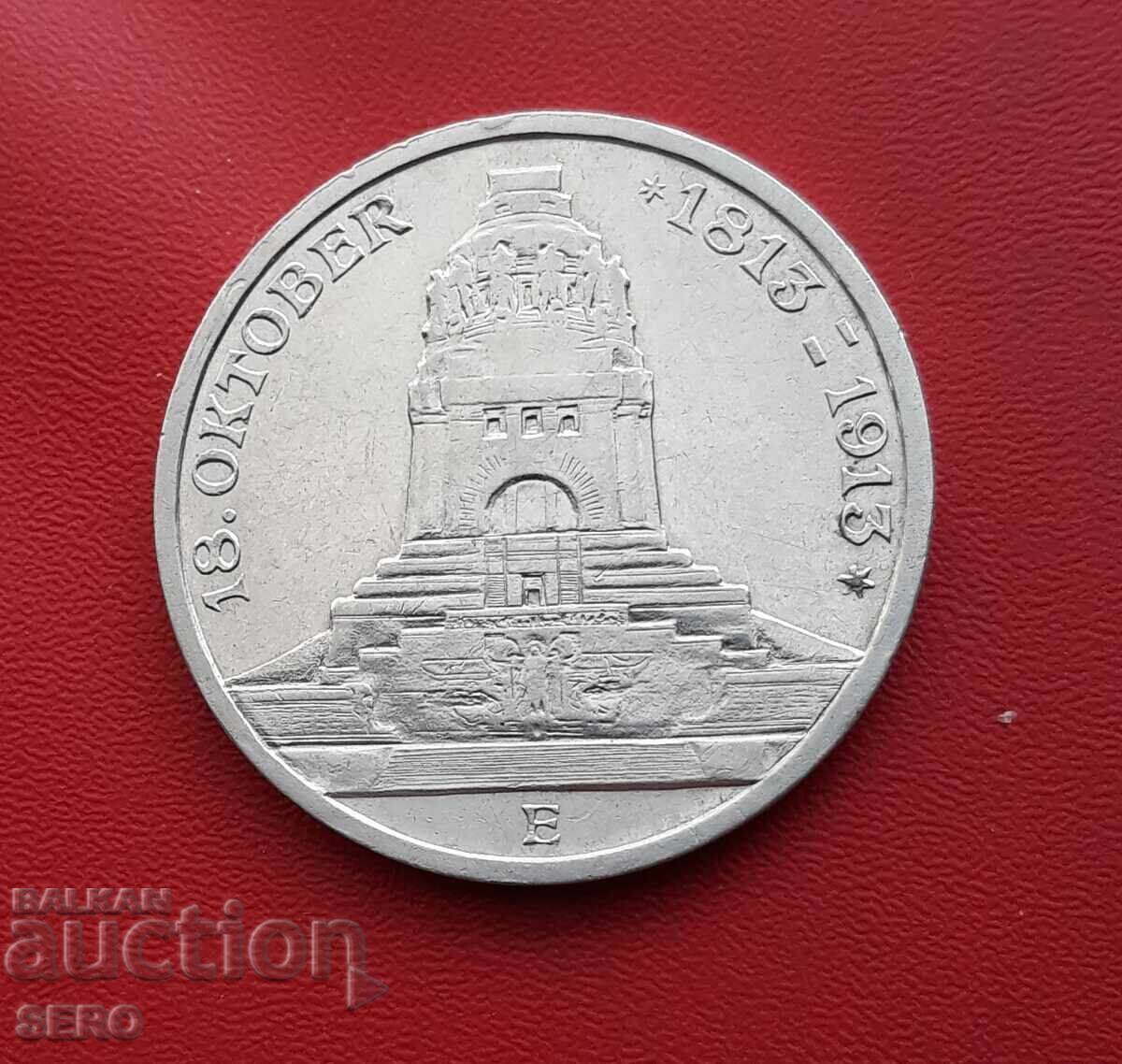 Germania-Saxonia-3 timbre 1913-100 din Bătălia de la Leipzig Germania-Saxonia-3 timbre 1913-100 din Bătălia de la Leipzig