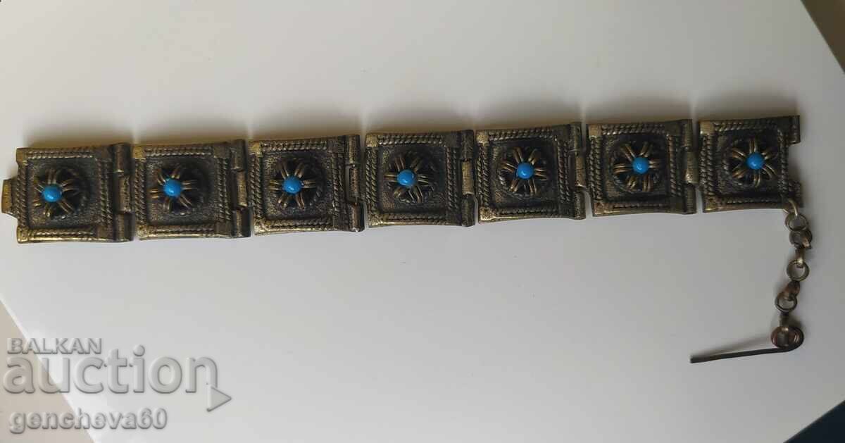 Παλιά ορειχάλκινη βραχιόλι για παραδοσιακή φορεσιά - 5