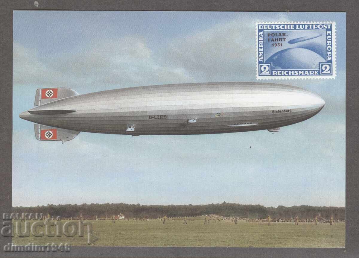 Germania "Reich" - Cartolină poștală cu timbru de "2" Reichmark