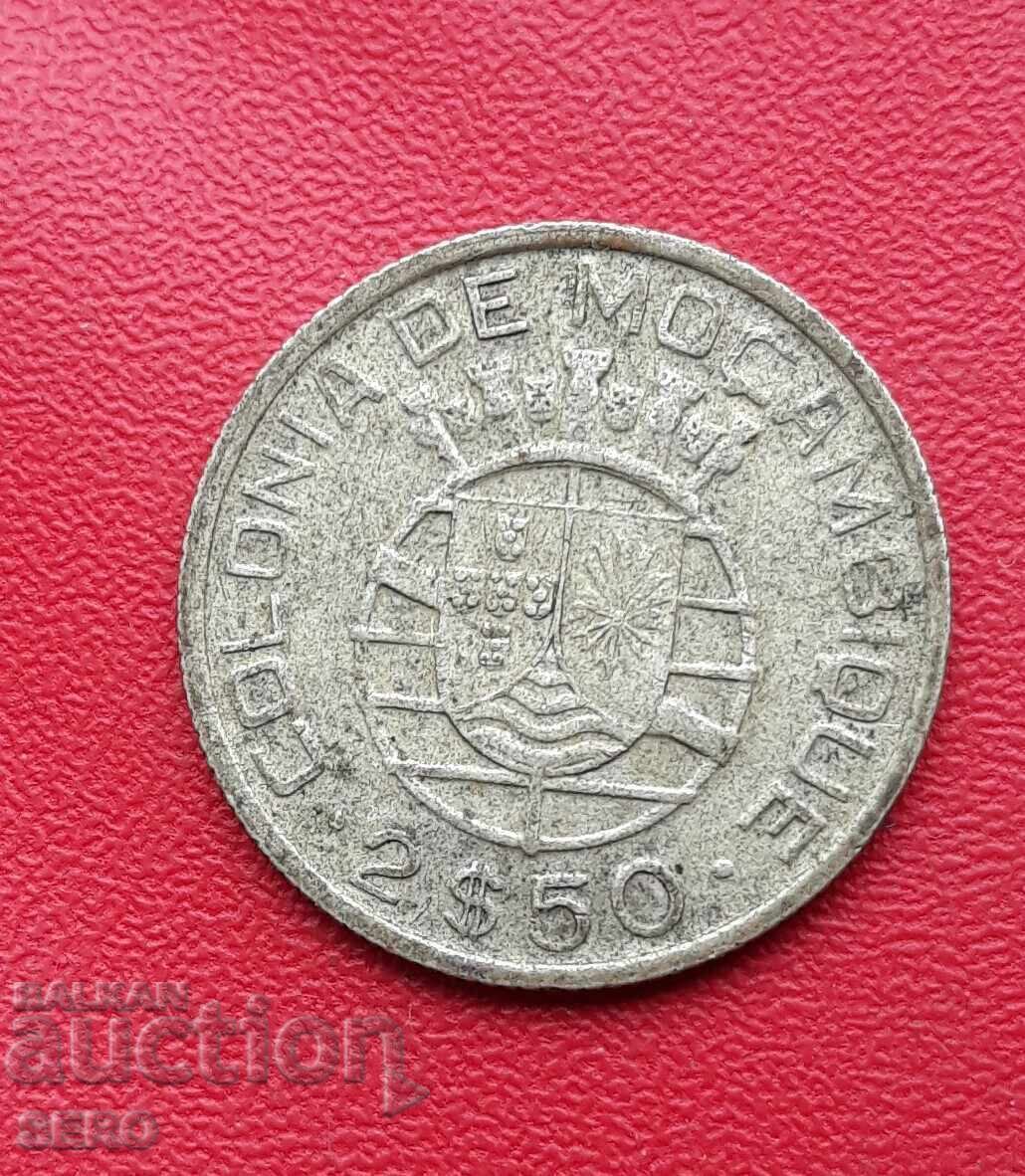Mozambique/Portuguese Colony - 2.5 Escudos 1950 - Silver