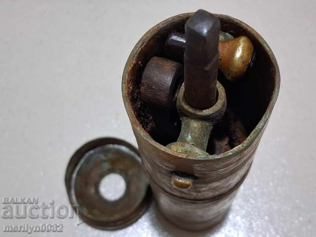 Old hand coffee grinder, mill, late 19th century - 7