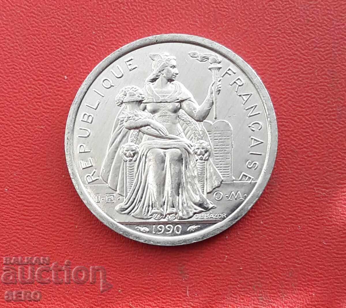 French Polynesia - 2 Francs 1990 with price 2.01 BGN | € 1.03 French Polynesia - 2 Francs 1990 with price 2.01 BGN | € 1.03