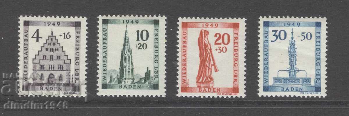 Germany "Baden" 1949 - MI No. 38/41 - complete set, mint