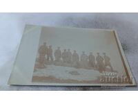 C-ca Patru ofițeri și soldați pe front iarna P S R