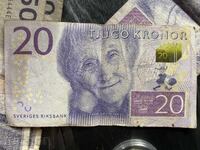 Σουηδία 20 κορώνες Άστριντ Λίντγκρεν Πίπη Φακιδομύτη