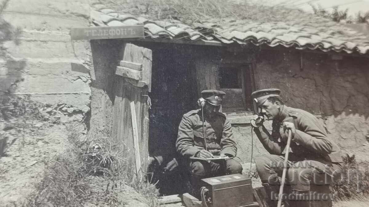C-ka Y. front Officer talking on the phone at the front 1918 P S W with price 17.65 BGN | € 9.02