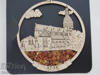 Suvenir/jucărie de Crăciun cu chihlimbar din Riga, Letonia