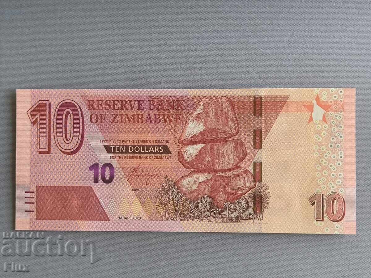 Банкнота - Зимбабве - 10 долара UNC | 2020г.