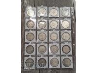 Collection of Silver Tsar Coins 5 Leva 1885