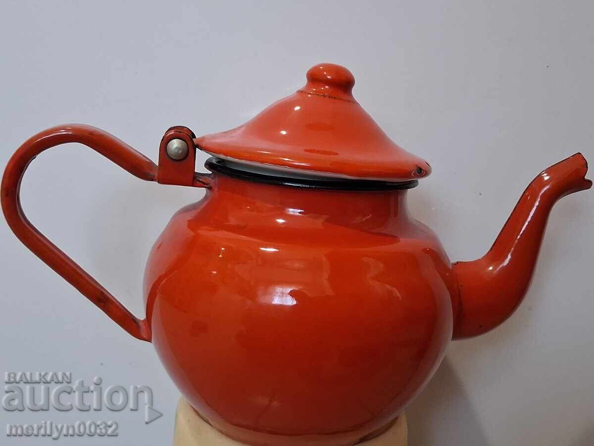 Παράδοση Εμαγιέ τσαγιέρα σοσιαλισμού, σκεύος με σμάλτο