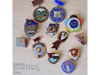 Lot de insigne emailate, insigne sociale, semn