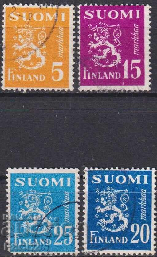 Σφραγίδες με σήμανση Ο Λέων του θυρεού 1950 από τη Φινλανδία