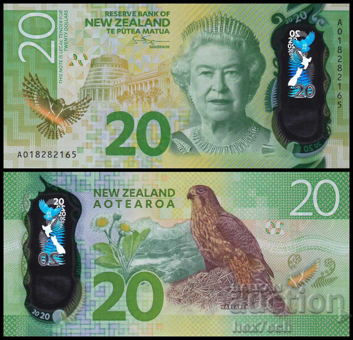 ❤️ ⭐ Нова Зеландия 2018 20 долара полимер UNC нова ⭐ ❤️