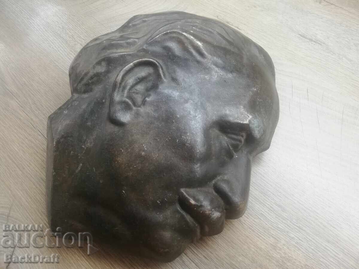 Licitație Vechi Basorelief Masiv din Bronz Soc, Sculptură Gheorghi Dimitrov