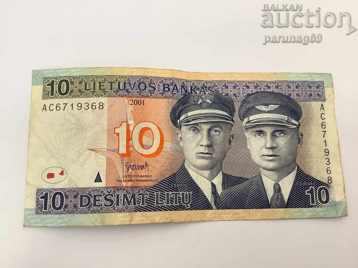 Lithuania 10 litas 2001 year Lithuania 10 litas 2001 year