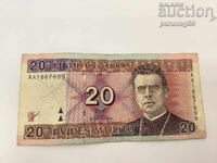 Lithuania 20 Litas 2001 Year