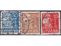 Mărci timbrate Corabie Pânzească Caravela 1927 din Danemarca