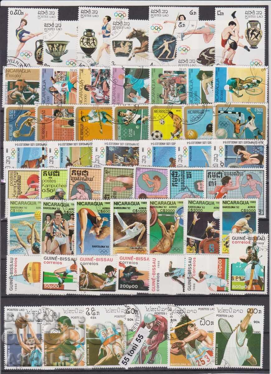 Lot Summer Olympic Games 16 complete editions with stamp