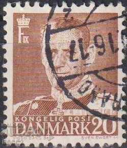 Σφραγισμένη γραμματόσημο Βασιλιάς Χριστιανός X 1948 από Δανία Σφραγισμένη γραμματόσημο Βασιλιάς Χριστιανός X 1948 από Δανία