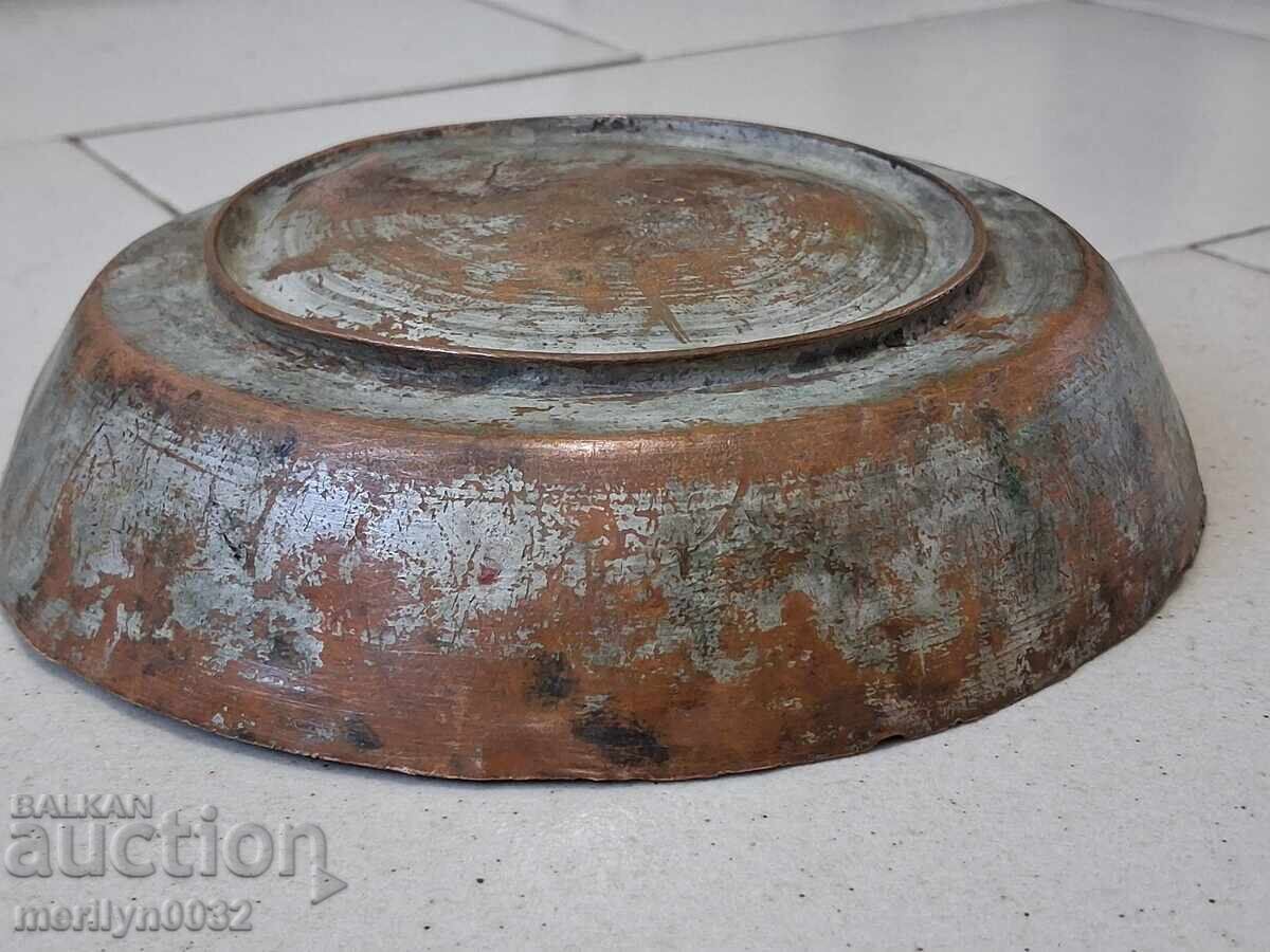 Παλιό χριστιανικό μετάλλιο σαχάν χάλκινη πιατέλα πιάτο με τιμή 48.00 BGN | € 24.54