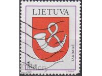 Timbrul poștal timbrat Stema 2000 din Letonia