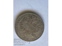 Monedă rară de argint Austria 1 florin 1861