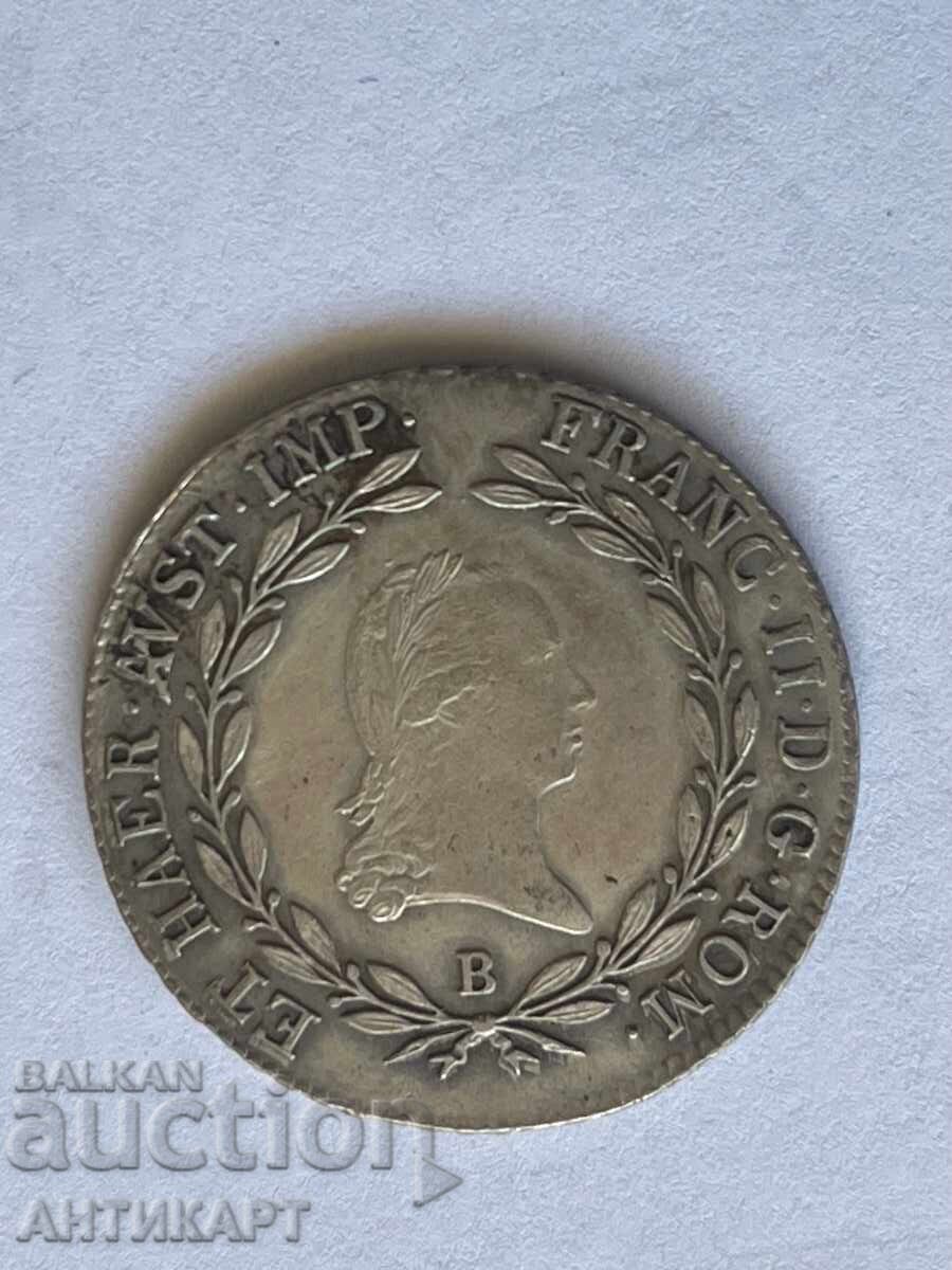 Silver coin row Austria 20 Kreuzer 1805 with price 35.00 BGN | € 17.90 Silver coin row Austria 20 Kreuzer 1805 with price 35.00 BGN | € 17.90
