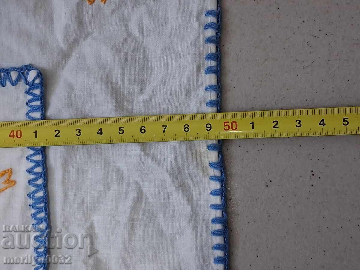 Παράδοση Παλιό κεντημένο τσεπάκι τοίχου καμβάς