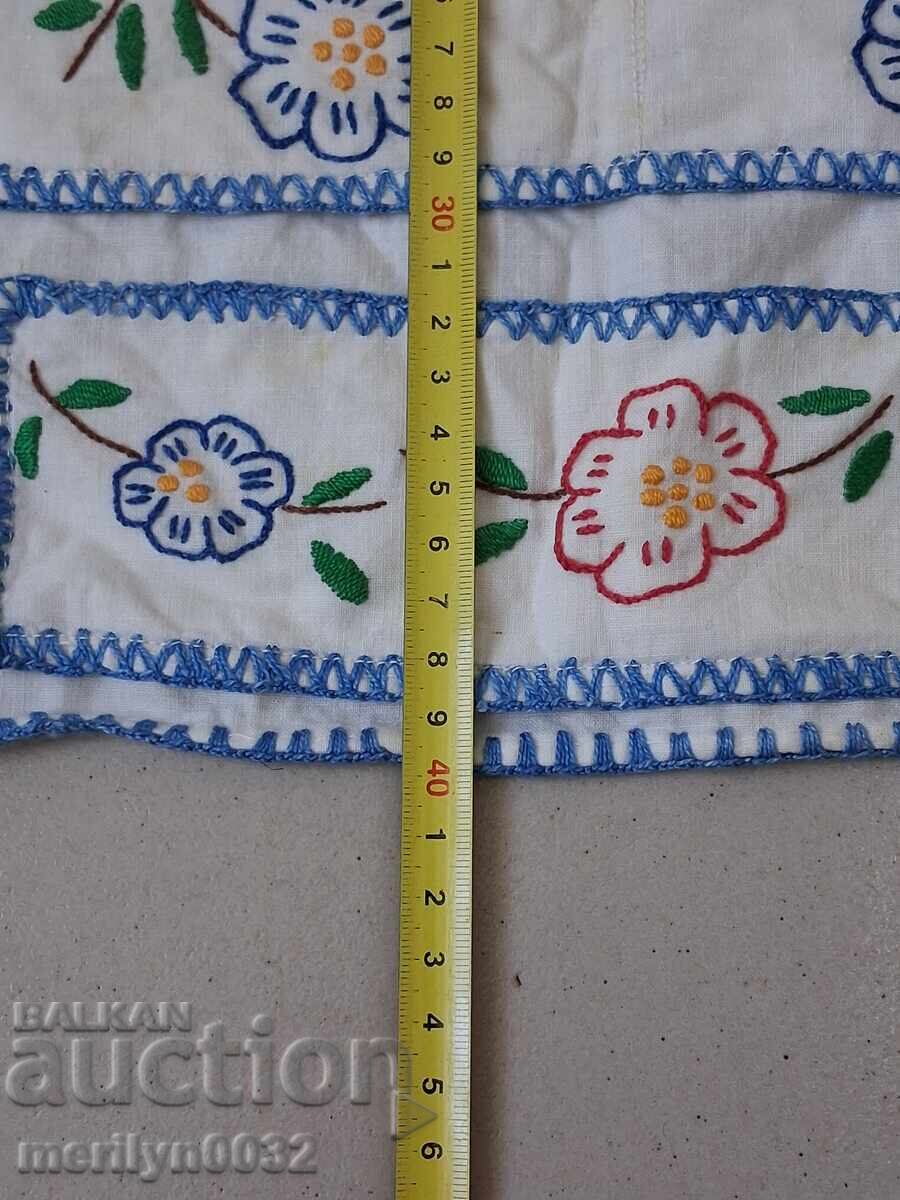 Παλιό κεντημένο τσεπάκι τοίχου καμβάς - 5