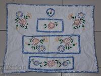 Παλιό κεντημένο τσεπάκι τοίχου καμβάς