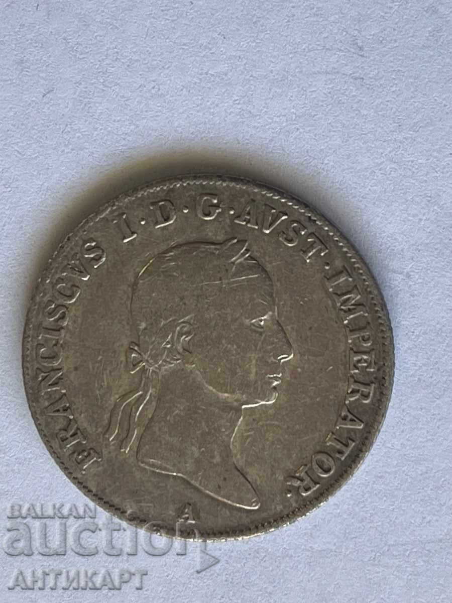 Silver coin Austria 20 Kreuzer 1832 with price 33.00 BGN | € 16.87 Silver coin Austria 20 Kreuzer 1832 with price 33.00 BGN | € 16.87