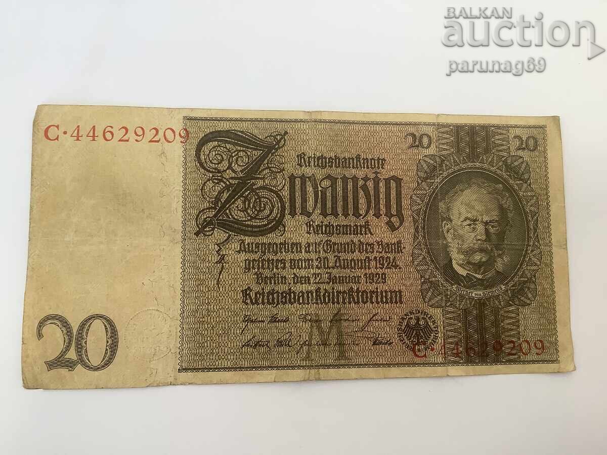 Германия 20 марки 1924 година