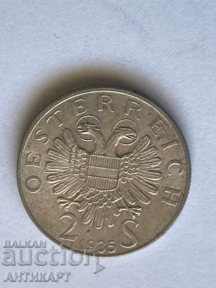 Silver Coin Austria 2 Schillings 1935 Silver Coin Austria 2 Schillings 1935