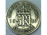 Marea Britanie 6 pence 1947